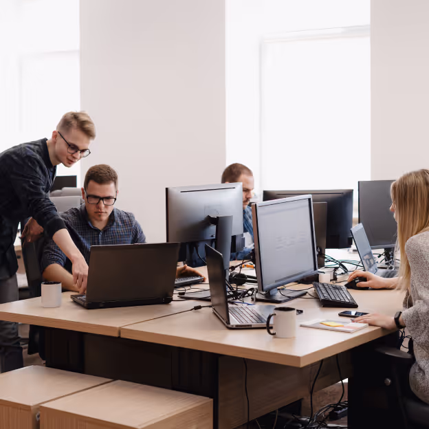 Team Working on the desk